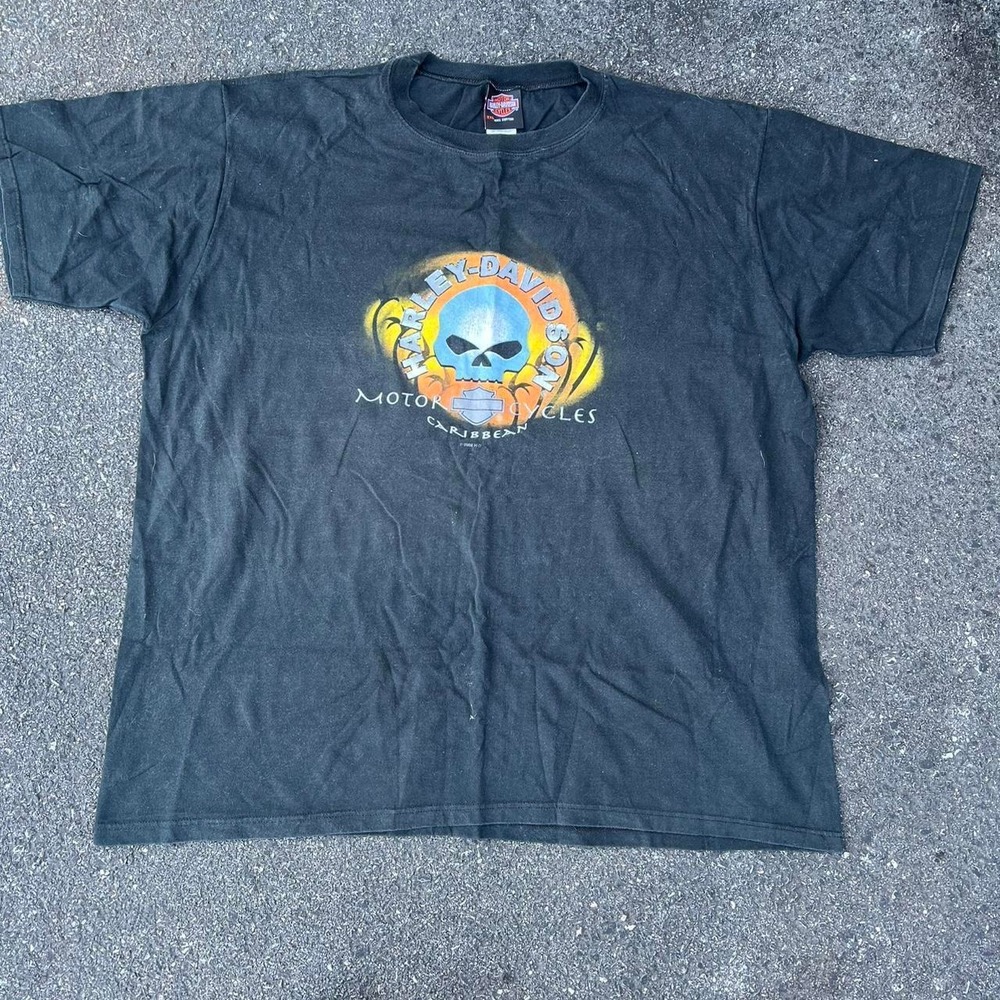 1990s Harley Davidson Graphic AOP shirt size XXL